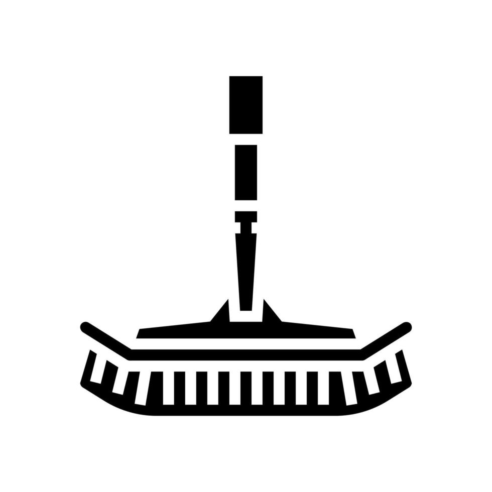 illustration vectorielle d'icône de glyphe de brosse de piscine sous vide vecteur