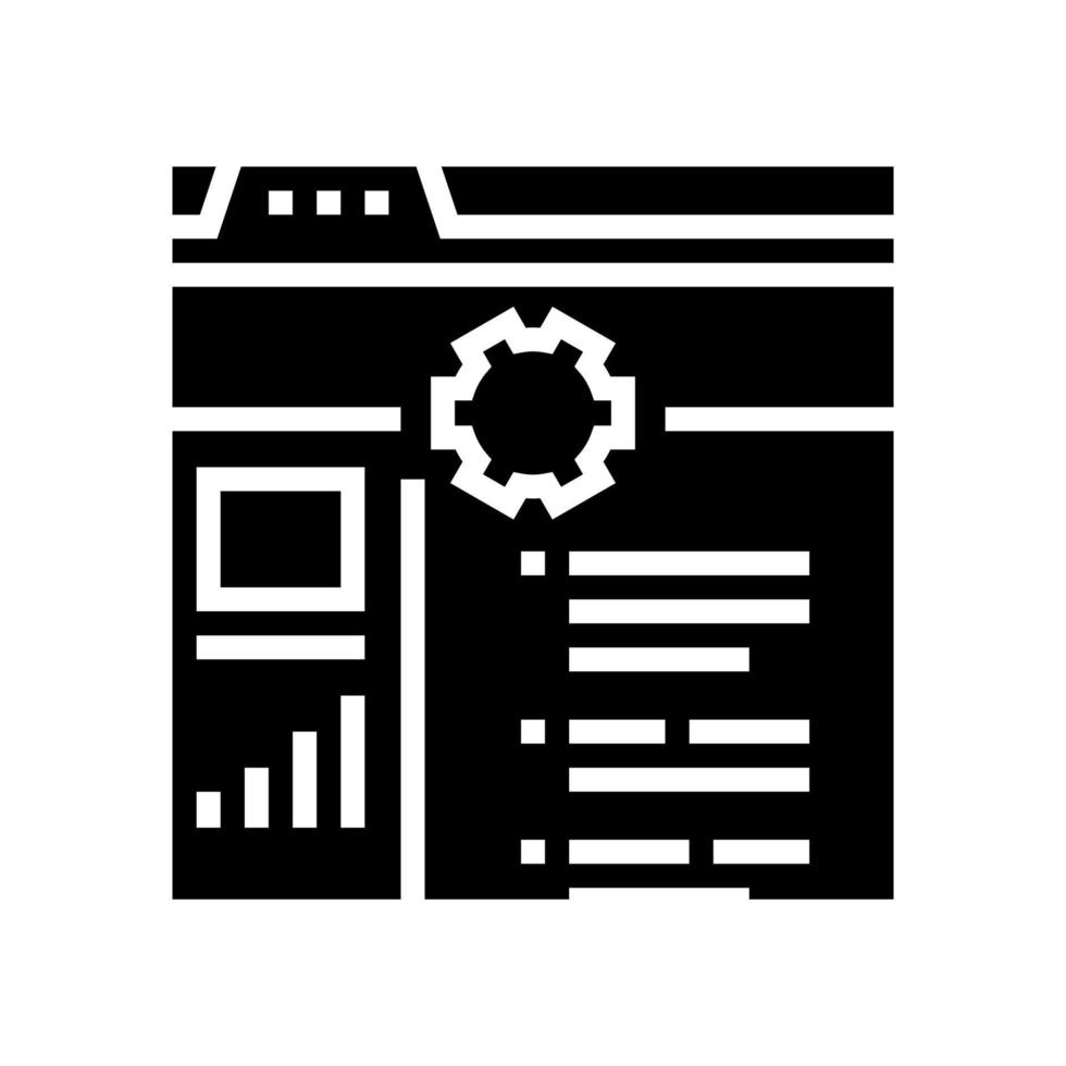 illustration vectorielle de l'icône du glyphe des services internes vecteur