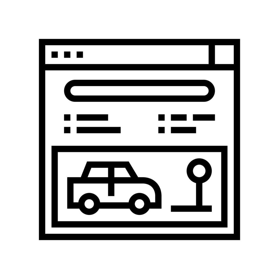 école de conduite en ligne leçon ligne icône illustration vectorielle vecteur