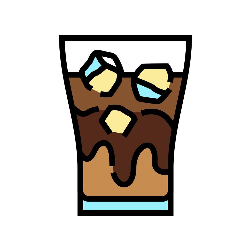 icône de couleur de café glacé illustration vectorielle vecteur