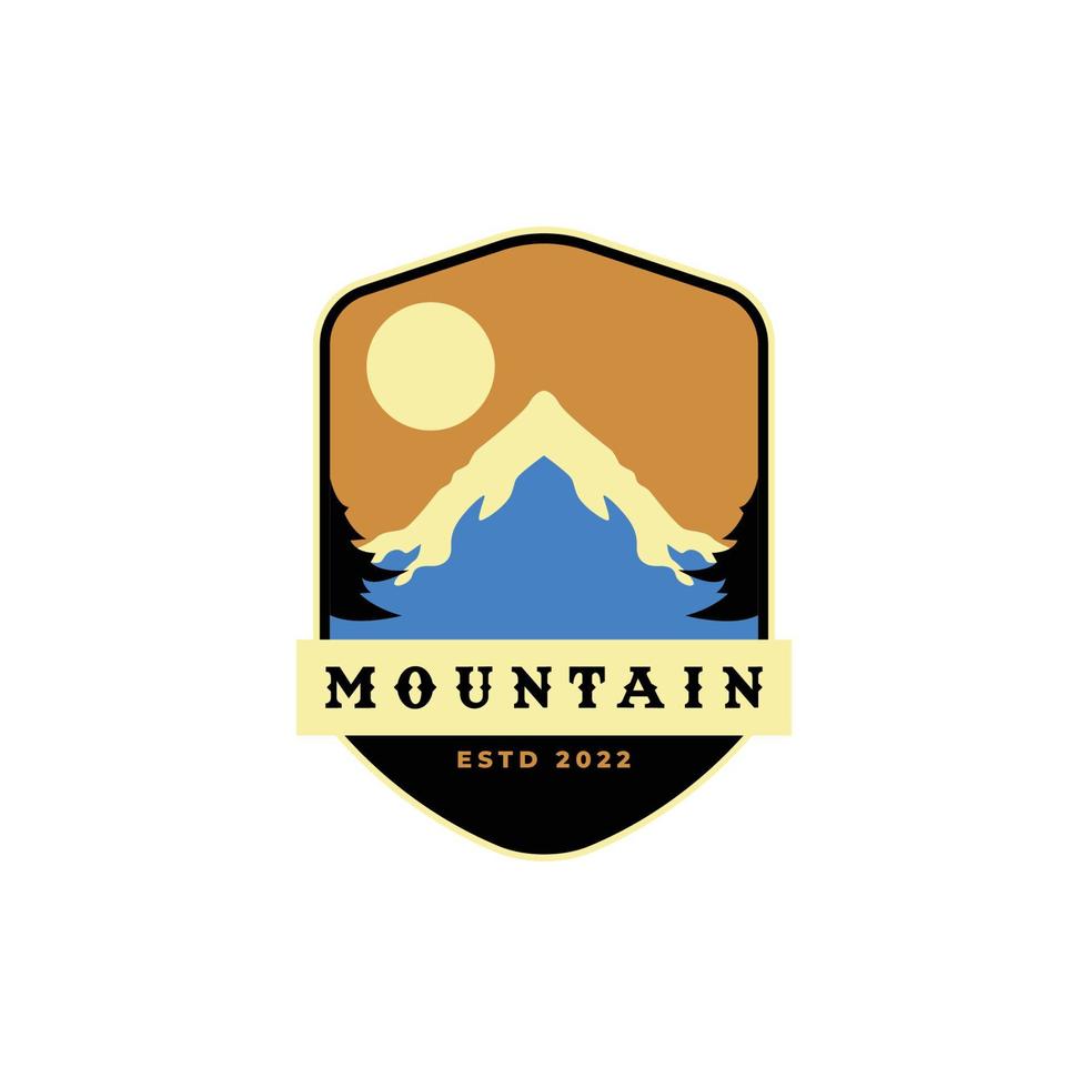 illustration dessin du vecteur de camping de montagne