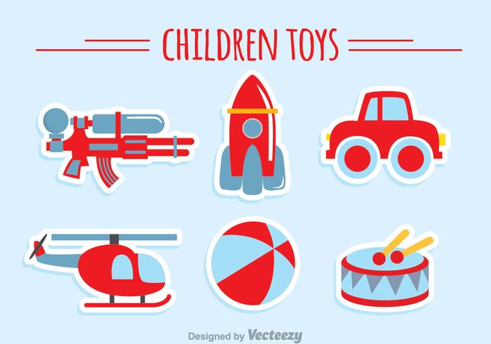 Collection de jouets pour enfants vecteur