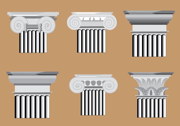 Vecteurs classiques du pilier romain vecteur