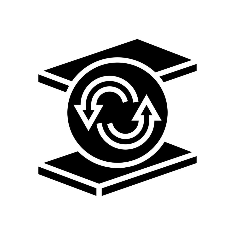 illustration vectorielle d'icône de glyphe de laine minérale de remplacement vecteur