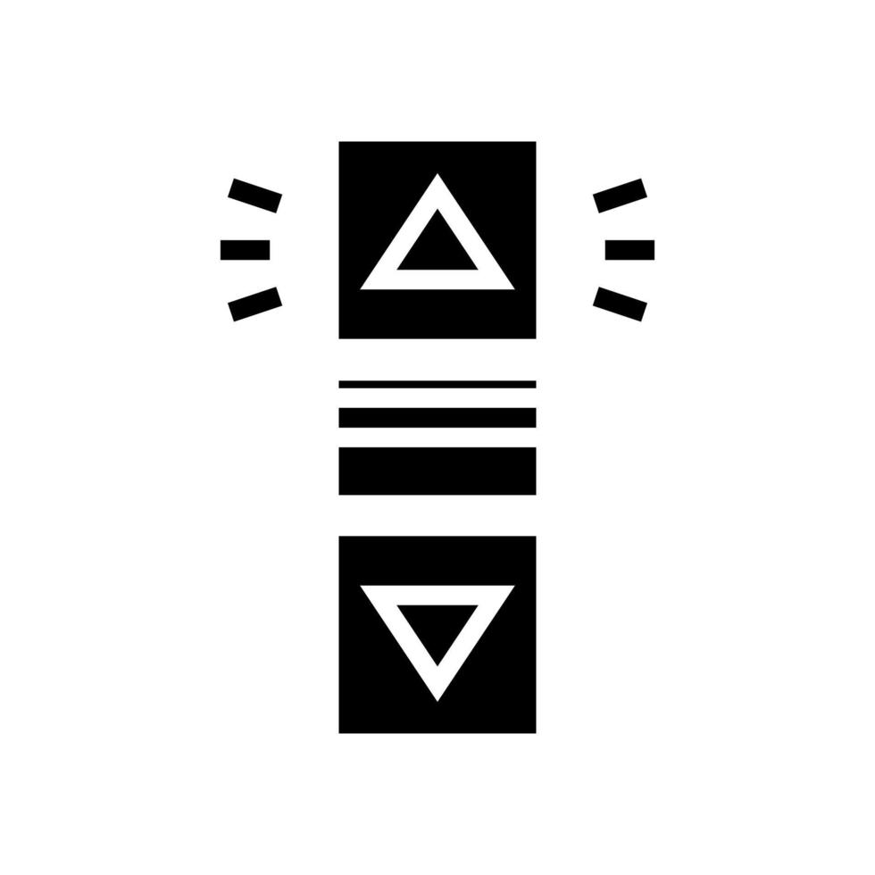 cliquez sur l'illustration vectorielle de l'icône de glyphe de défilement vecteur