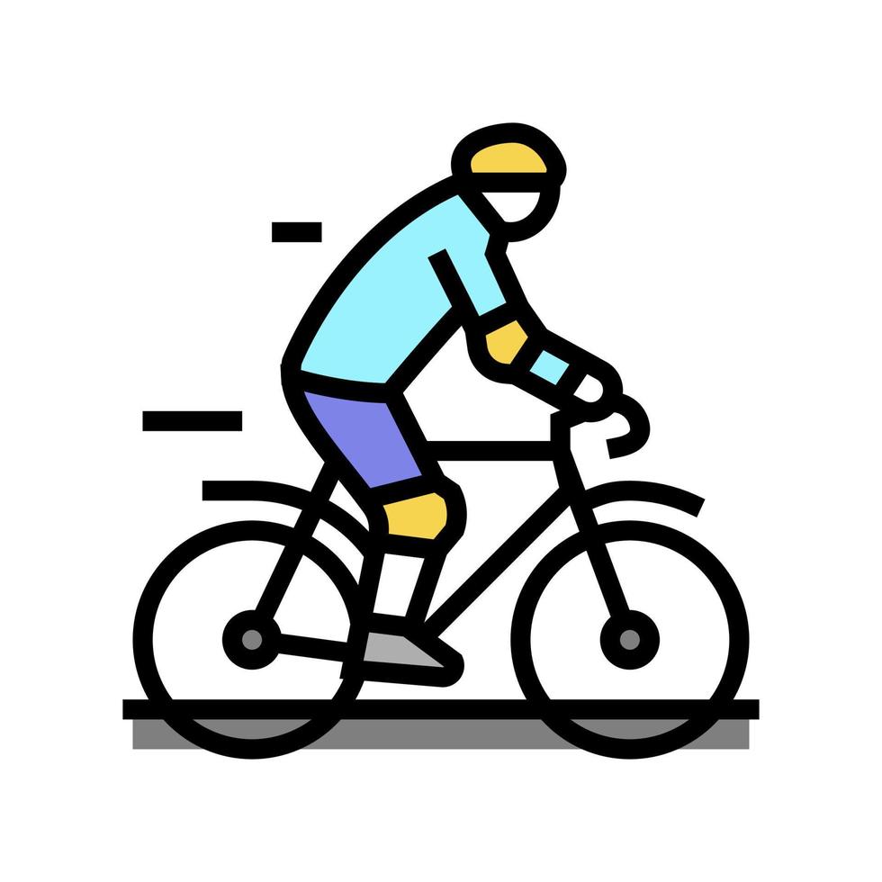 illustration vectorielle de route équitation couleur icône vecteur