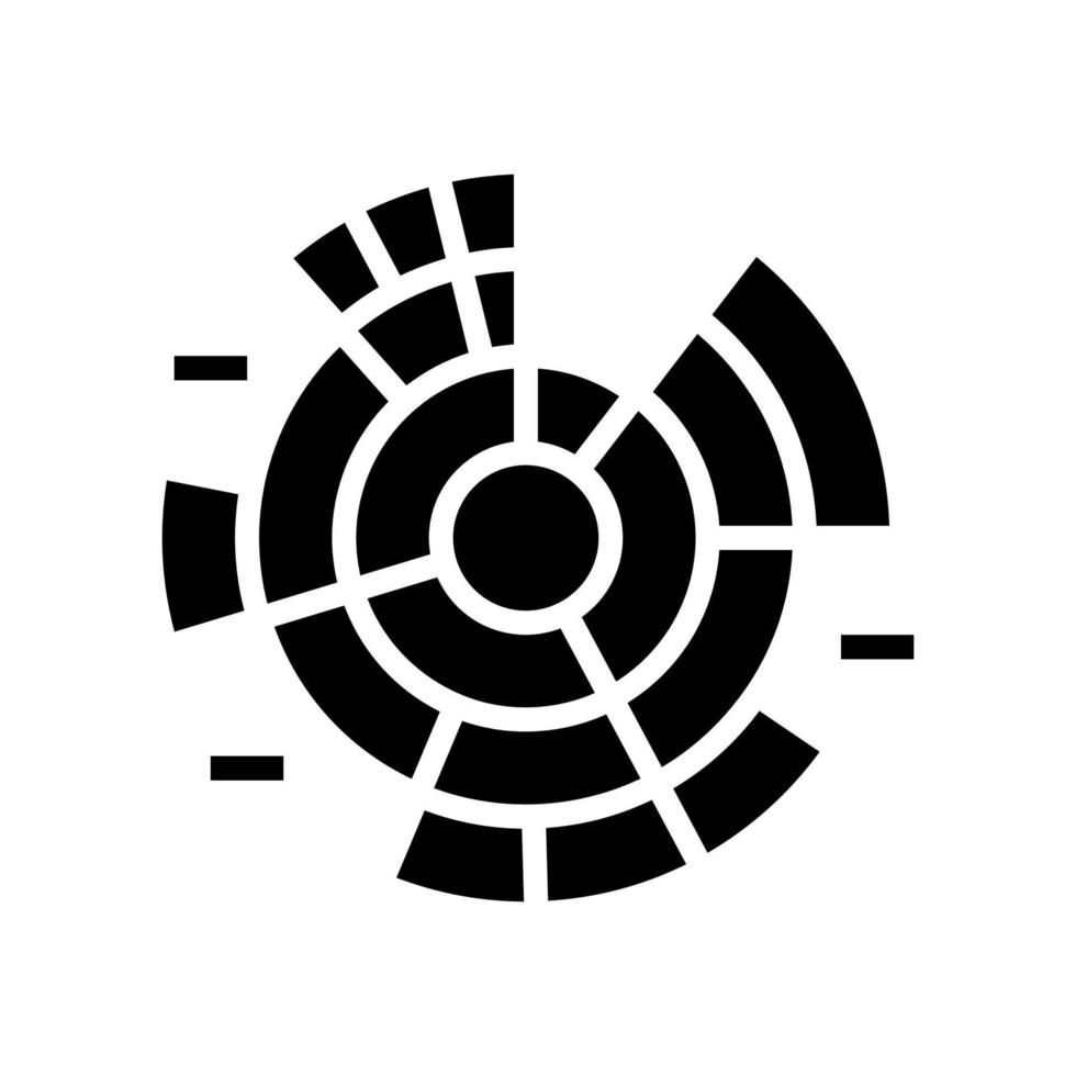 illustration vectorielle d'icône de glyphe graphique sunburst vecteur