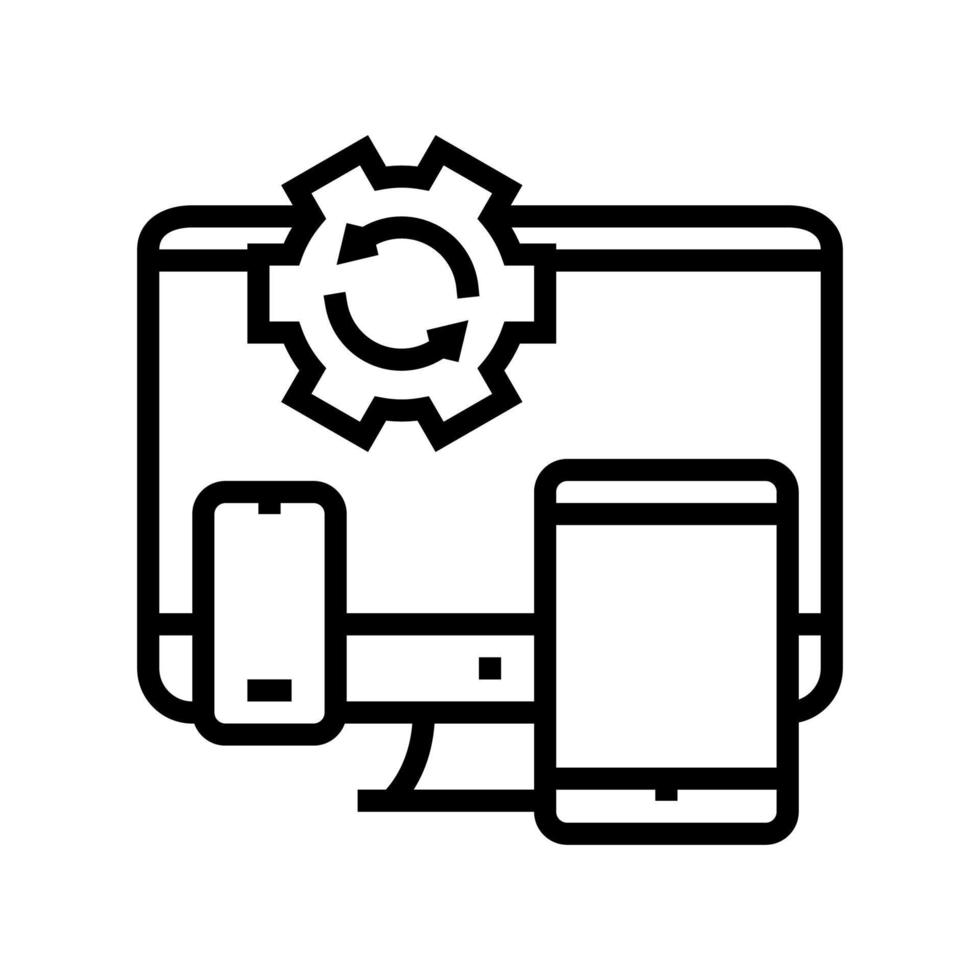 Les techniques optimisent l'illustration vectorielle de l'icône de la ligne vecteur