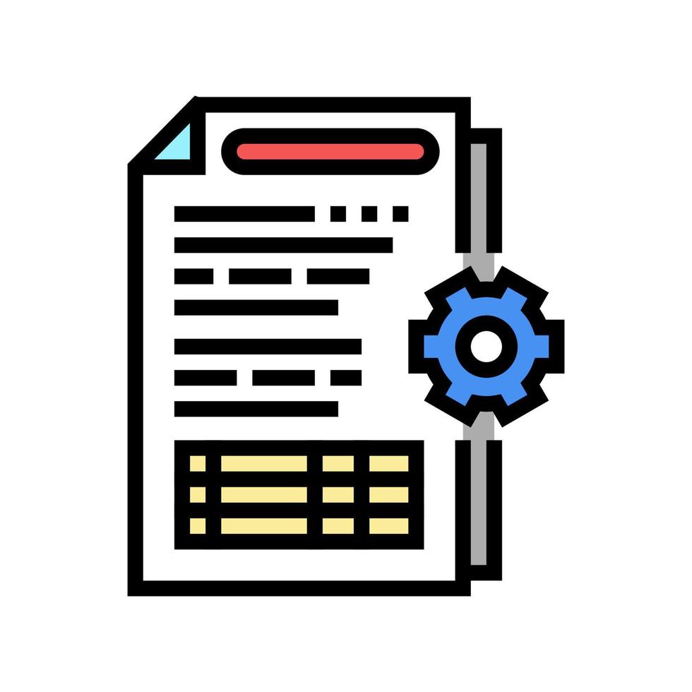 audit des processus opérationnels et des systèmes de contrôle interne illustration vectorielle d'icône de couleur vecteur