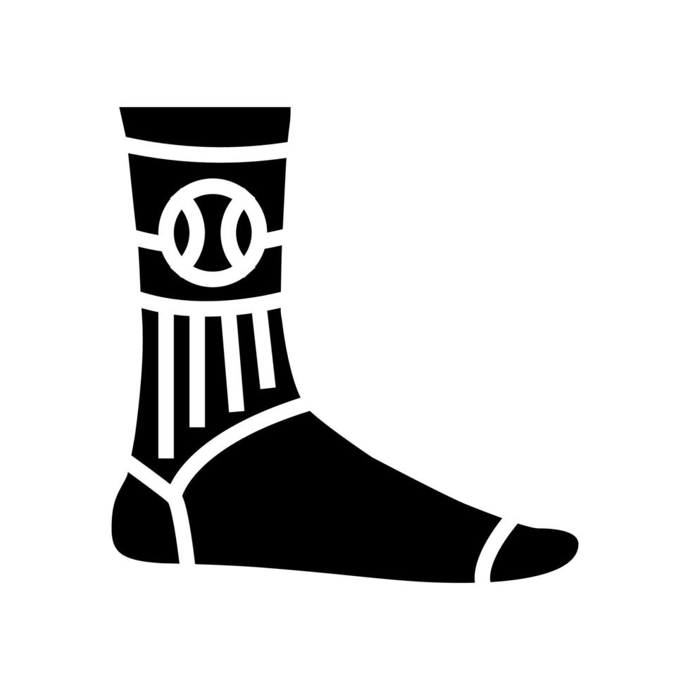 chaussettes, joueur tennis, glyphe, icône, vecteur, illustration vecteur