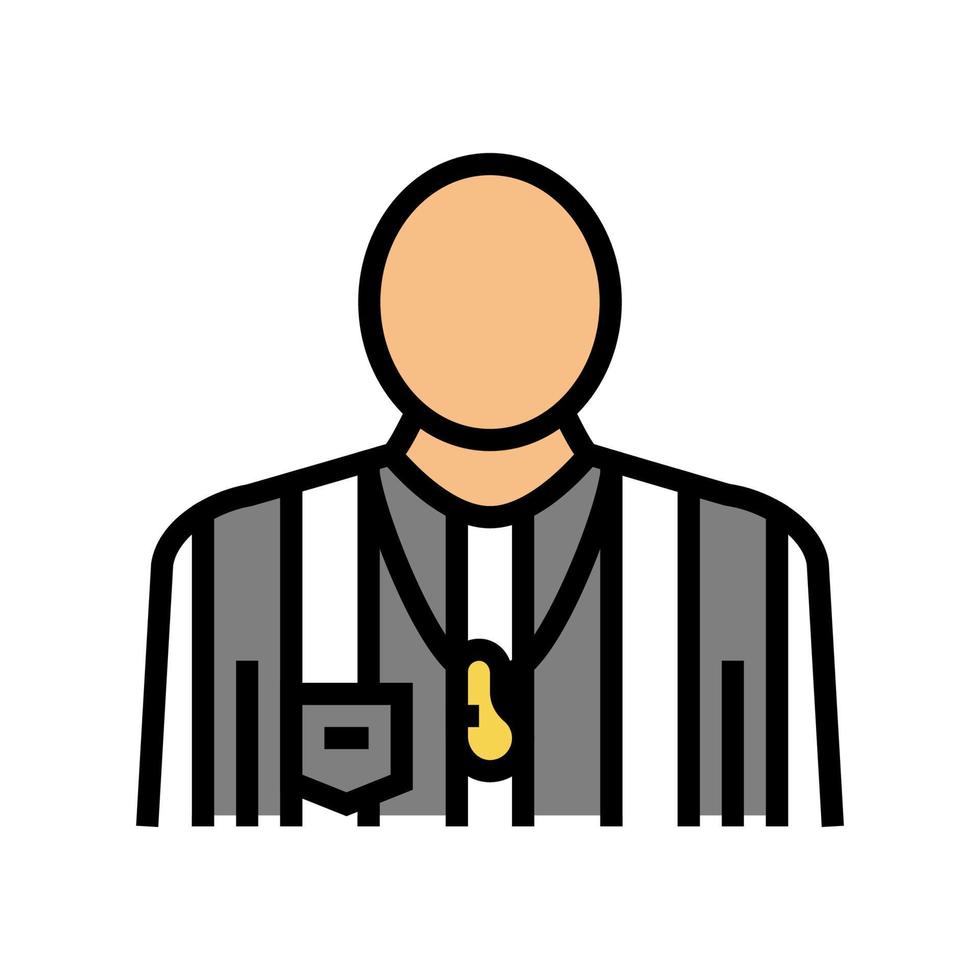 juge arbitre ou arbitre icône de couleur de football illustration vectorielle vecteur