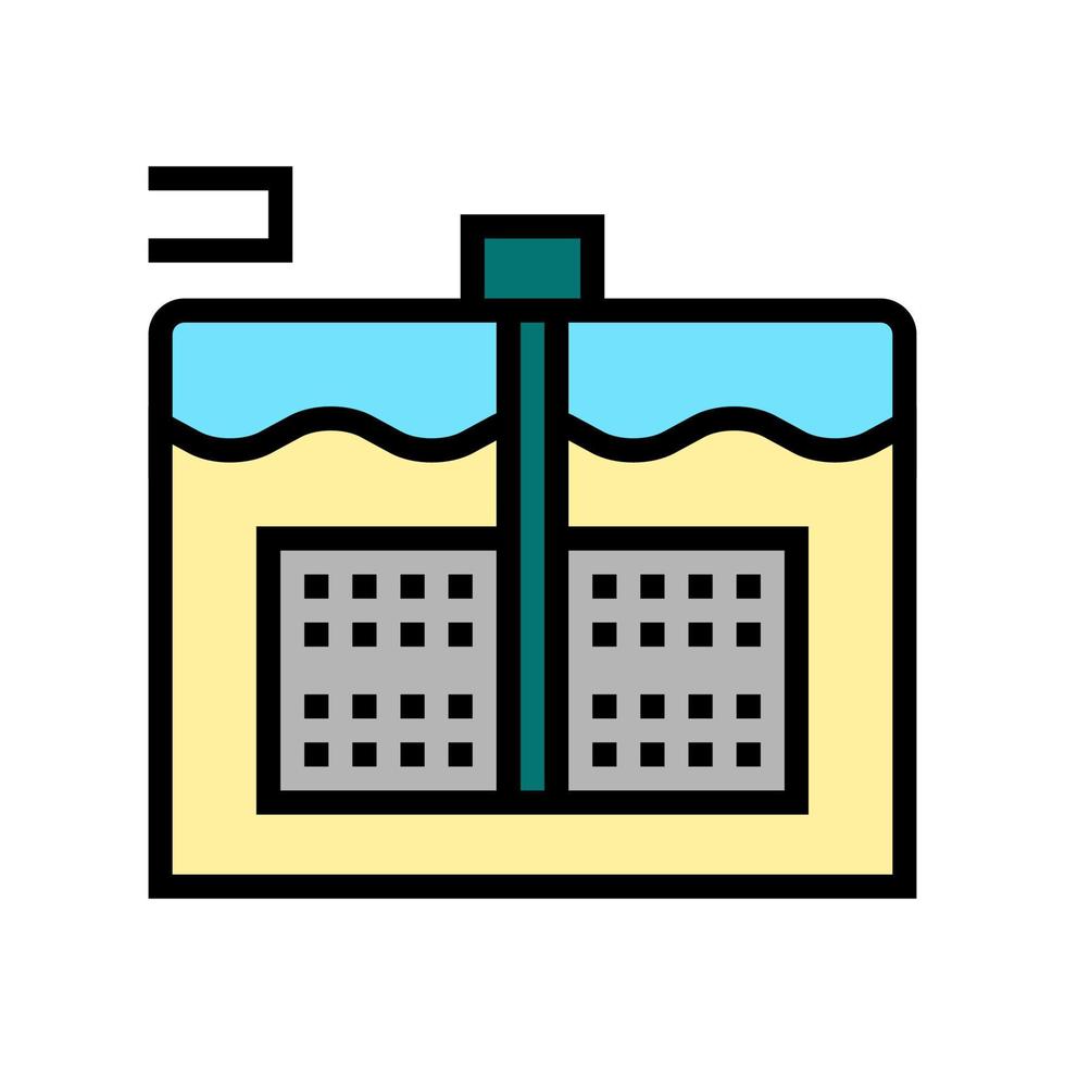 illustration vectorielle de l'icône de couleur de l'équipement de fabrication de papier vecteur