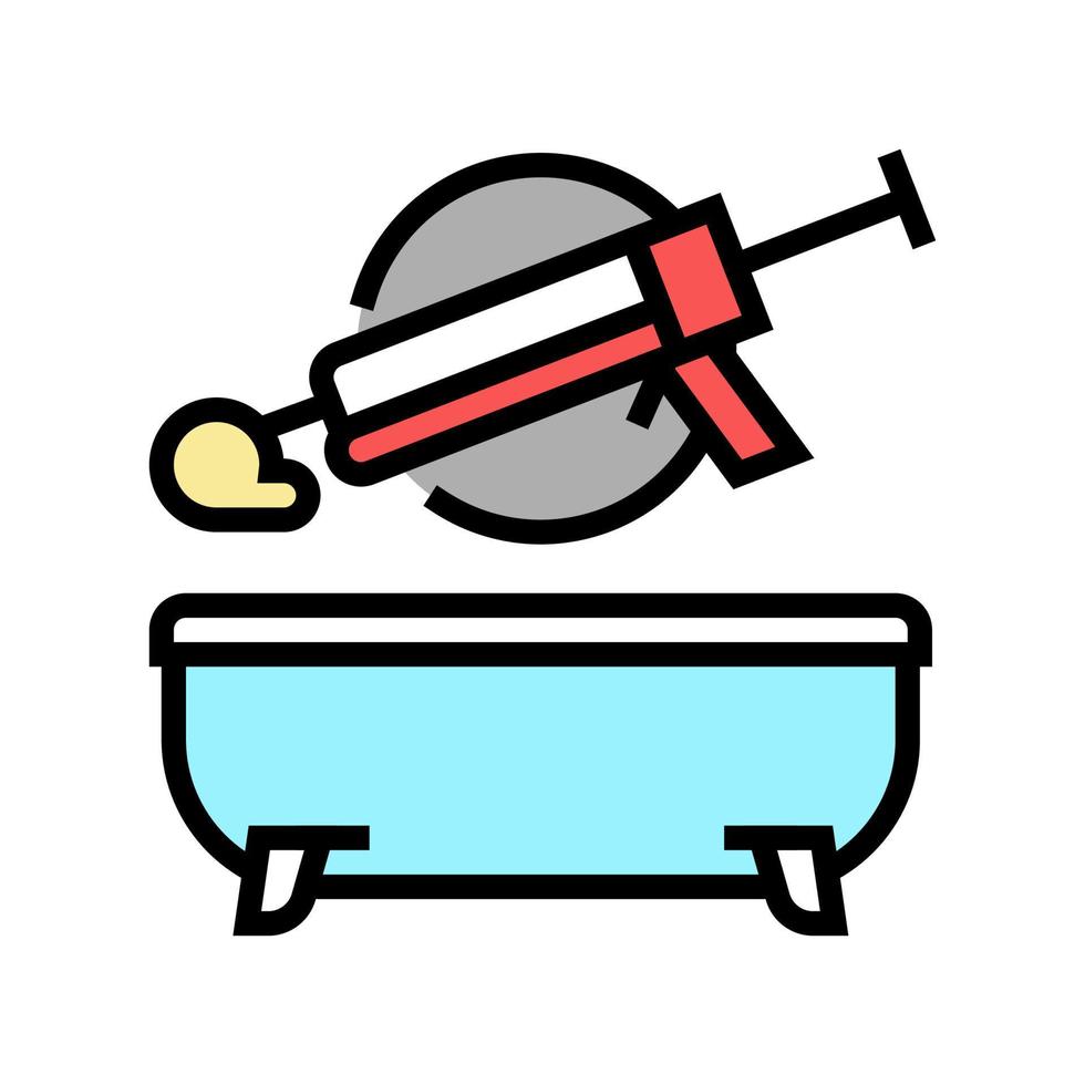 salle de bain réparation couleur icône illustration vectorielle vecteur