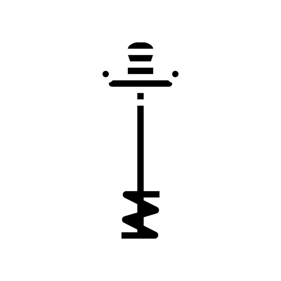 Illustration vectorielle de l'icône du glyphe de l'équipement de production de béton mélangeur vecteur