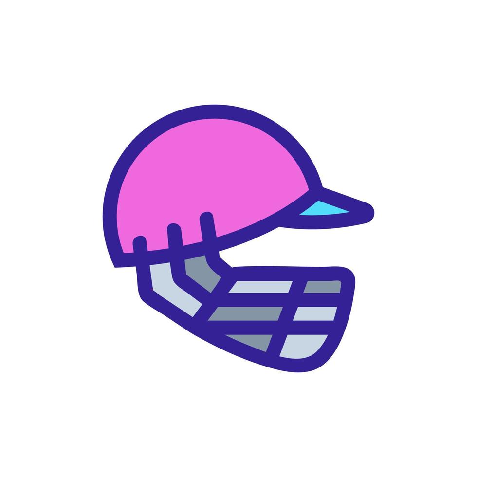 vecteur d'icône de casque de cricket. illustration de symbole de contour isolé