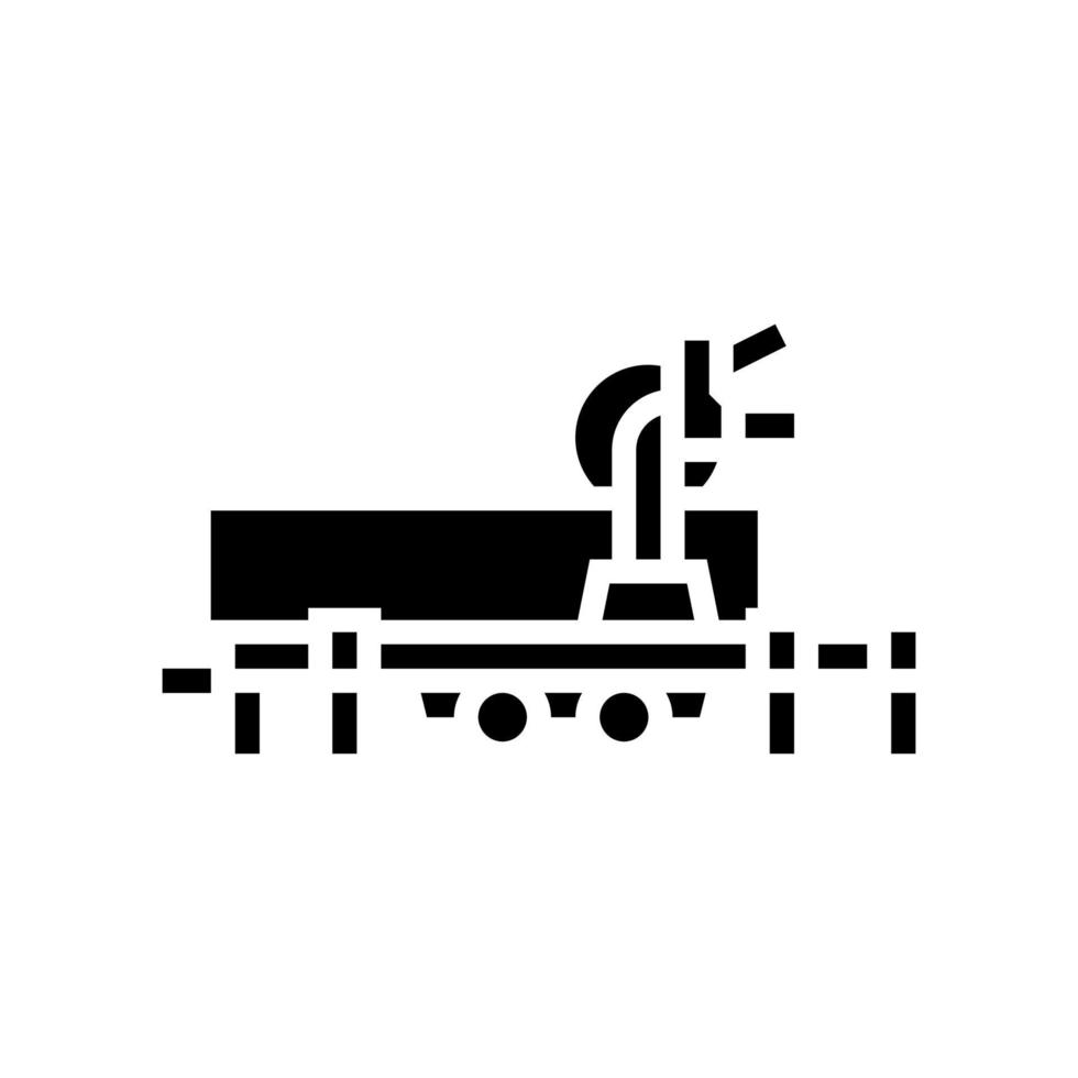 scie remorque glyphe icône illustration vectorielle vecteur