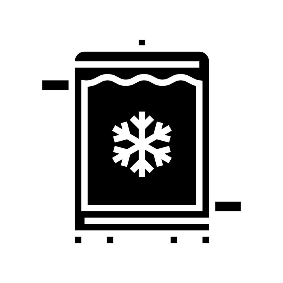 illustration vectorielle d'icône de glyphe de production de fromage de réfrigérateur vecteur