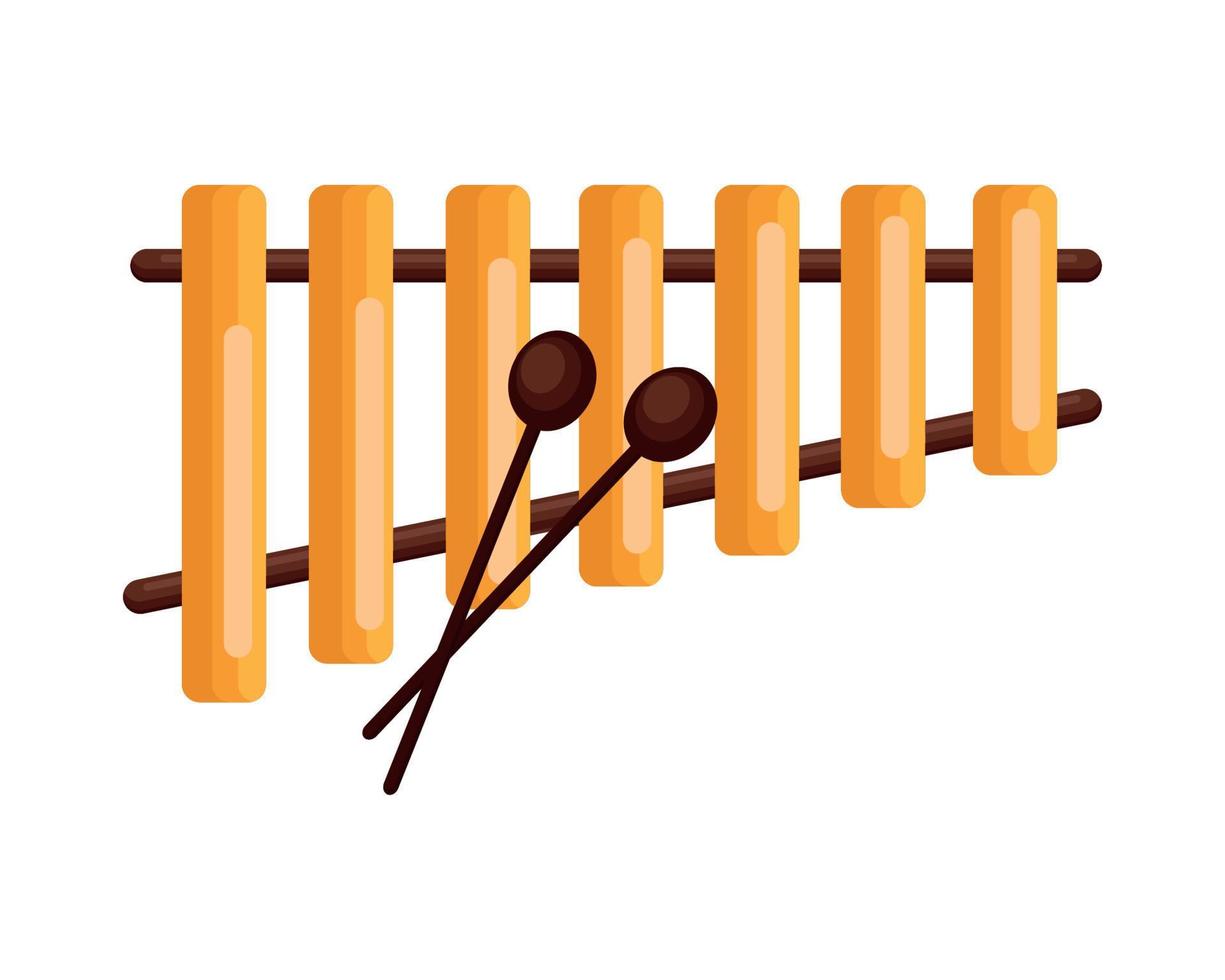 instrument de musique xylophone vecteur