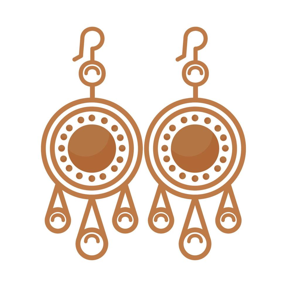 boucles d'oreilles avec des cercles vecteur