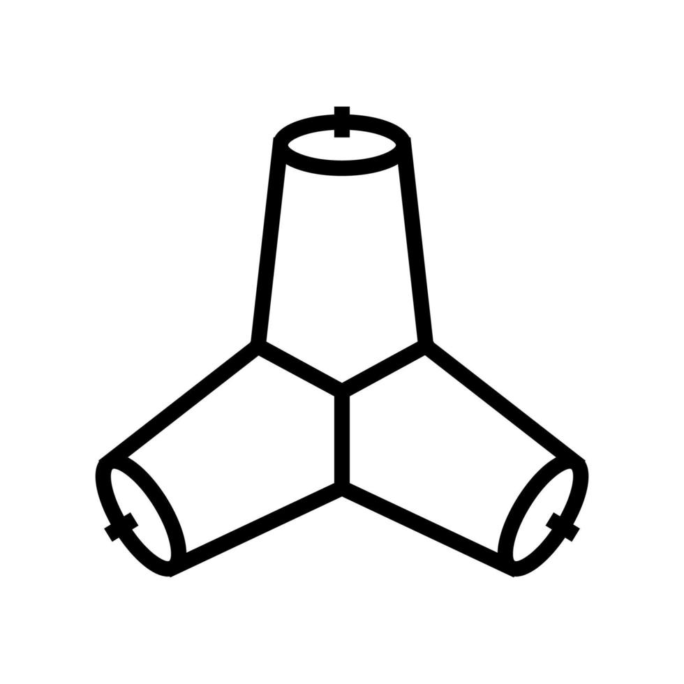 Illustration vectorielle de l'icône de la ligne de béton brise-lames vecteur