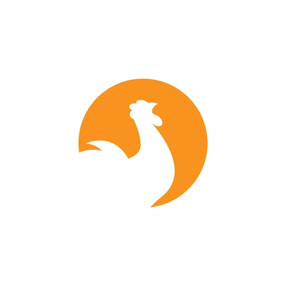 création d'icône logo poulet vecteur