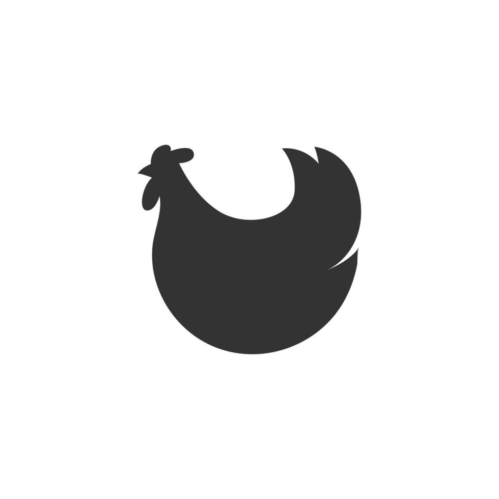 création d'icône logo poulet vecteur