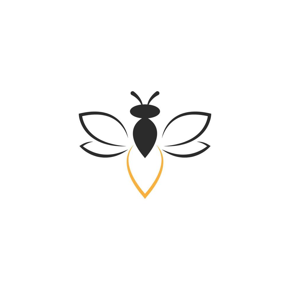 modèle de conception d'icône logo abeille vecteur