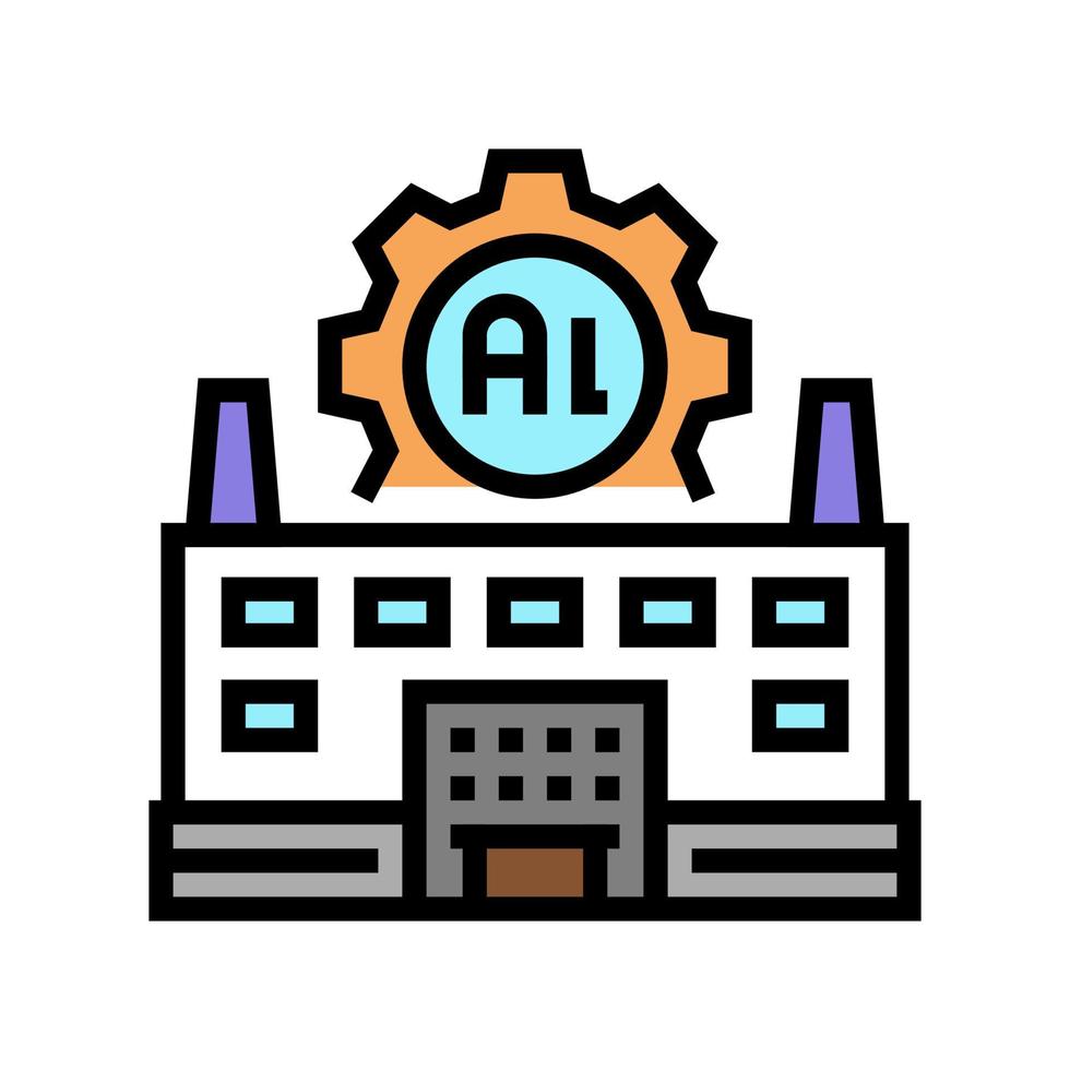 usine d'aluminium production couleur icône illustration vectorielle vecteur
