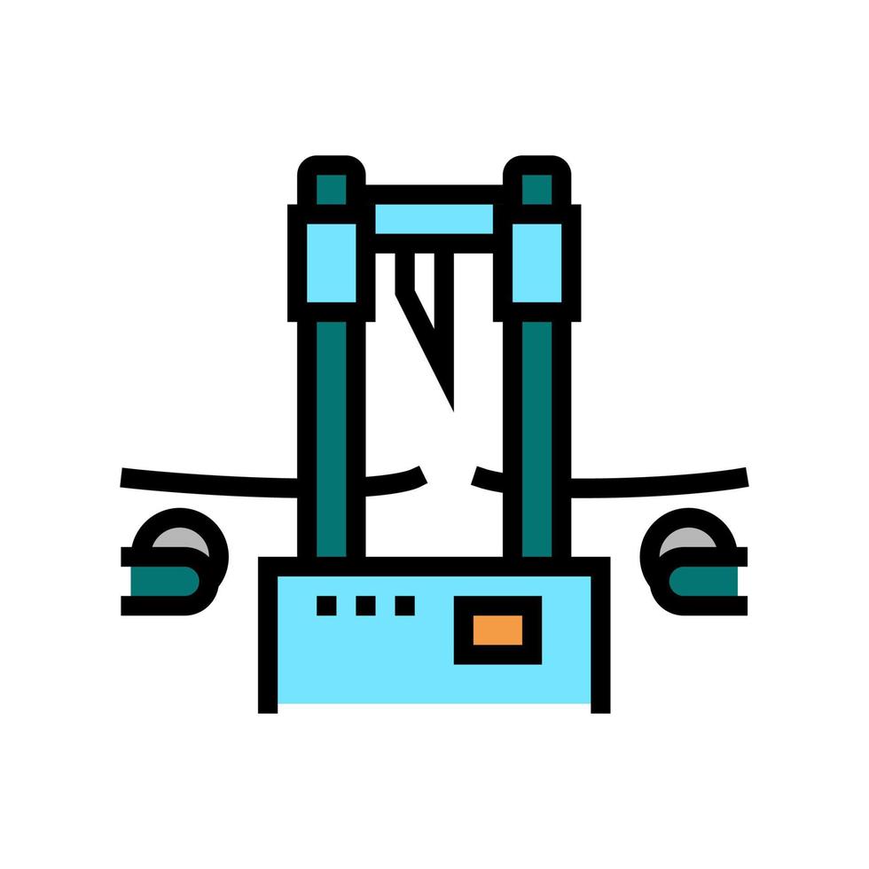 illustration vectorielle d'icône de couleur d'équipement de coupe industrielle vecteur