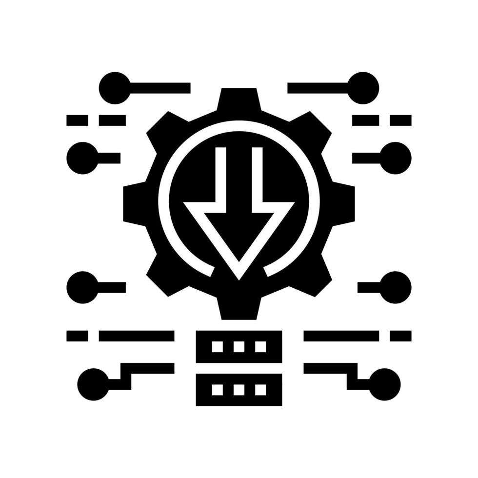 illustration vectorielle de l'icône du glyphe du système d'intégration vecteur