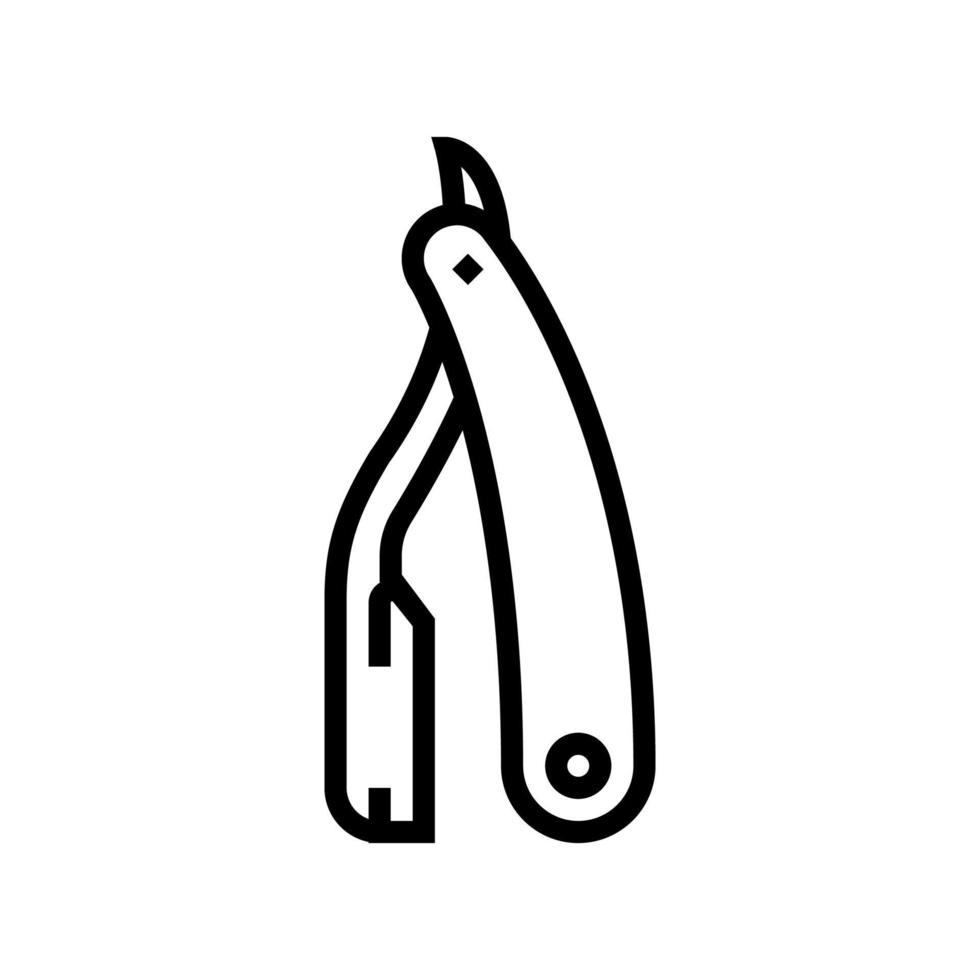 illustration vectorielle d'icône de ligne de rasoir dangereuse vecteur