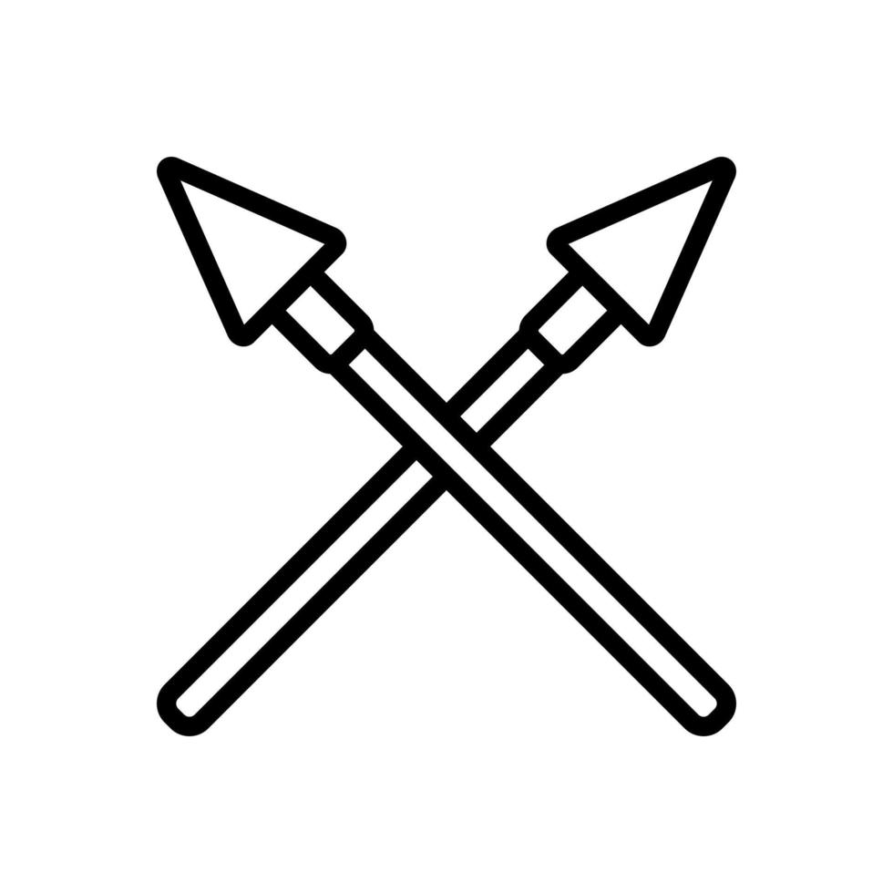 vecteur d'icône de guerrier de pointe. illustration de symbole de contour isolé