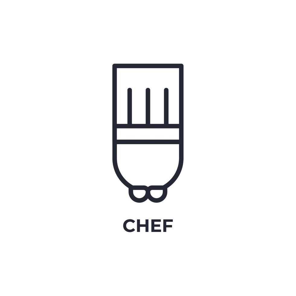 Le signe vectoriel du symbole du chef est isolé sur un fond blanc. couleur de l'icône modifiable.