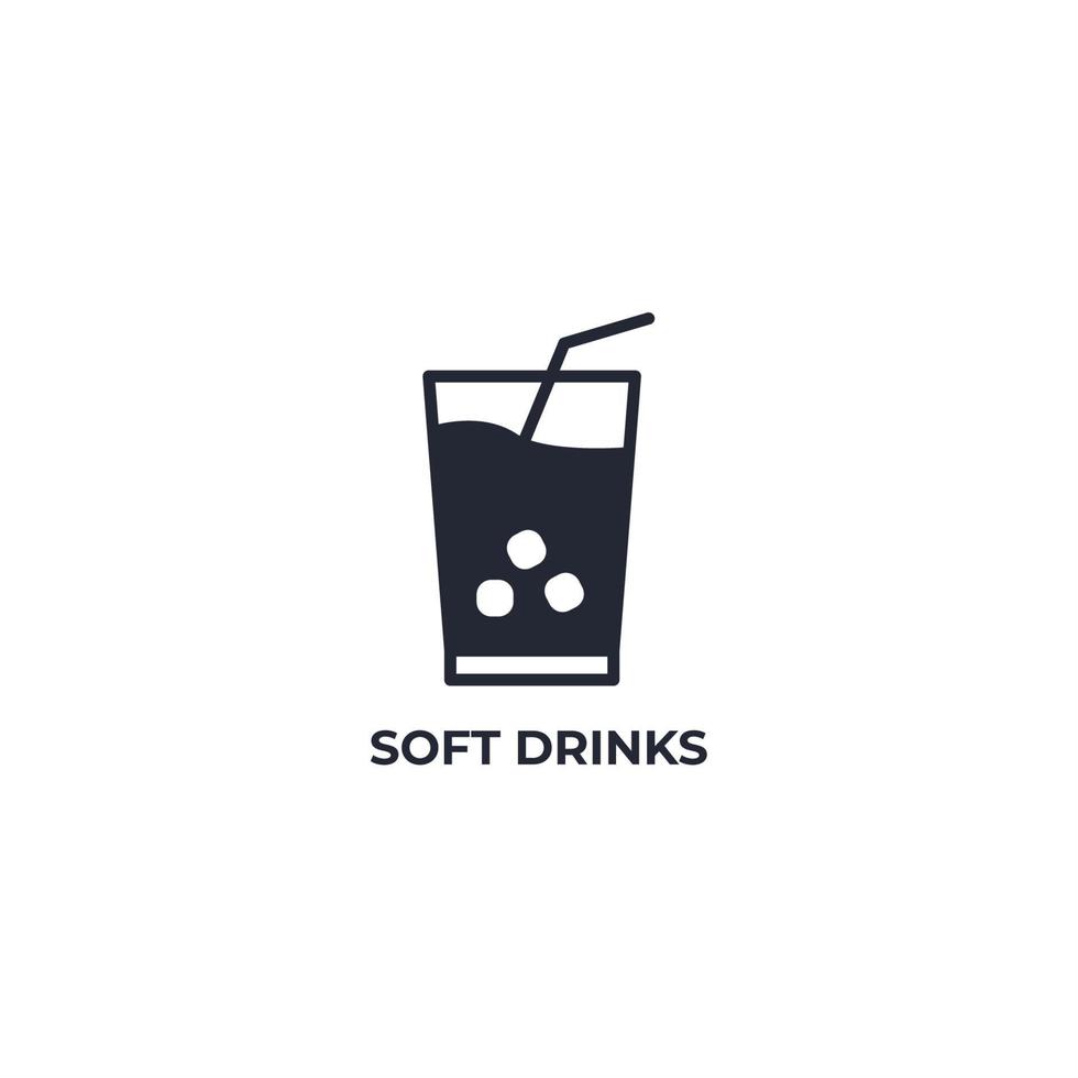 Le signe vectoriel du symbole des boissons non alcoolisées est isolé sur un fond blanc. couleur de l'icône modifiable.