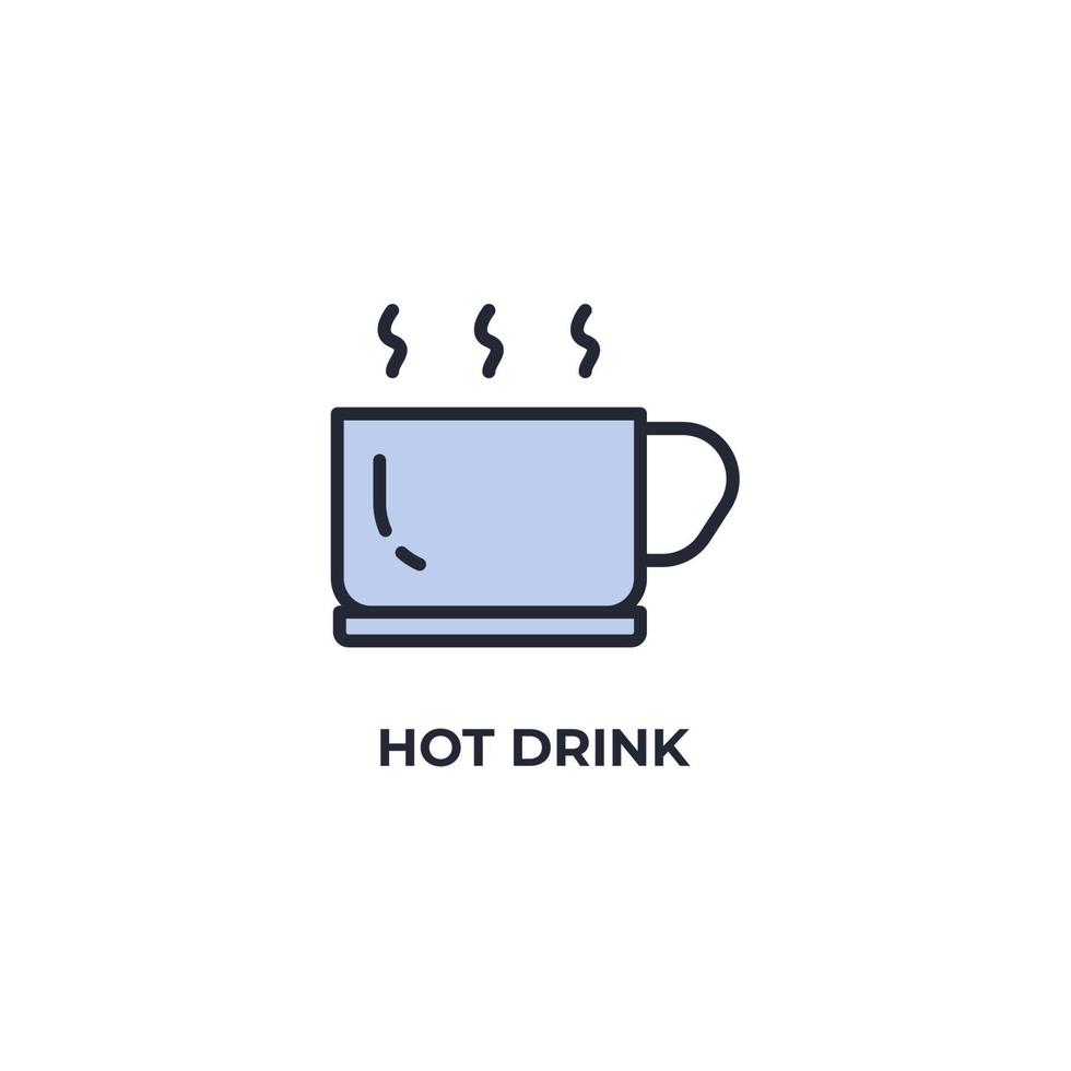 icône de vecteur de boisson chaude. illustration vectorielle design plat coloré. graphiques vectoriels
