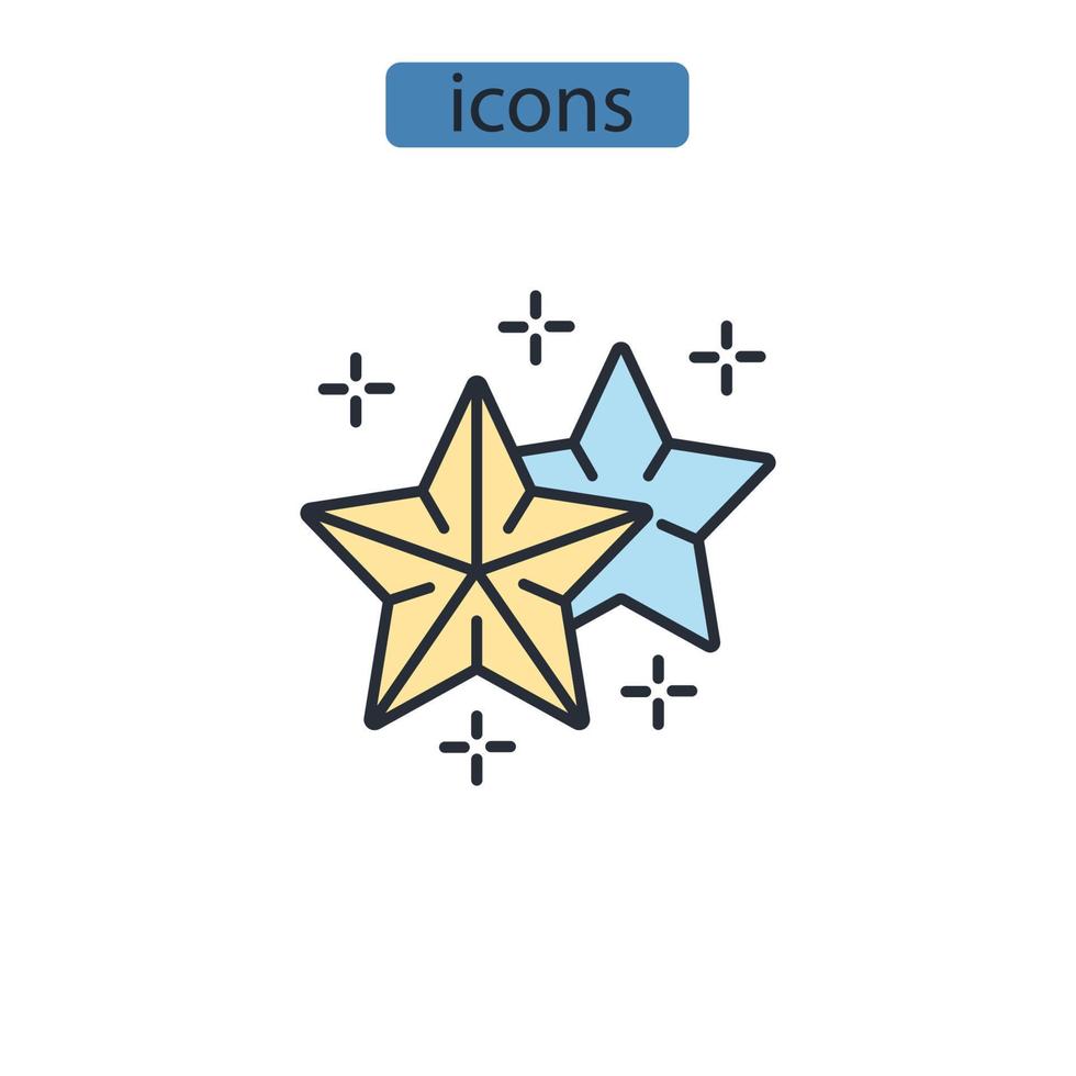 icônes d'étoile de mer symboles éléments vectoriels pour le web infographique vecteur