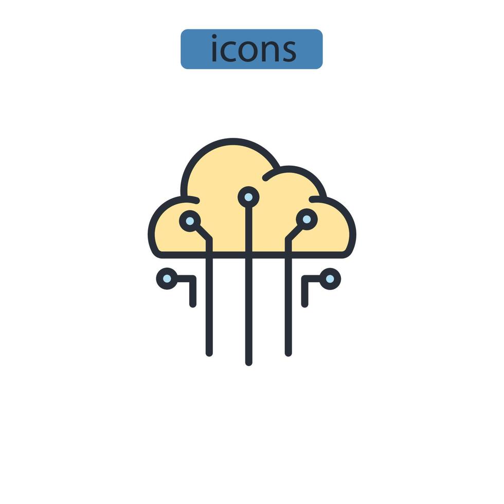internet des objets icônes symbole éléments vectoriels pour le web infographique vecteur