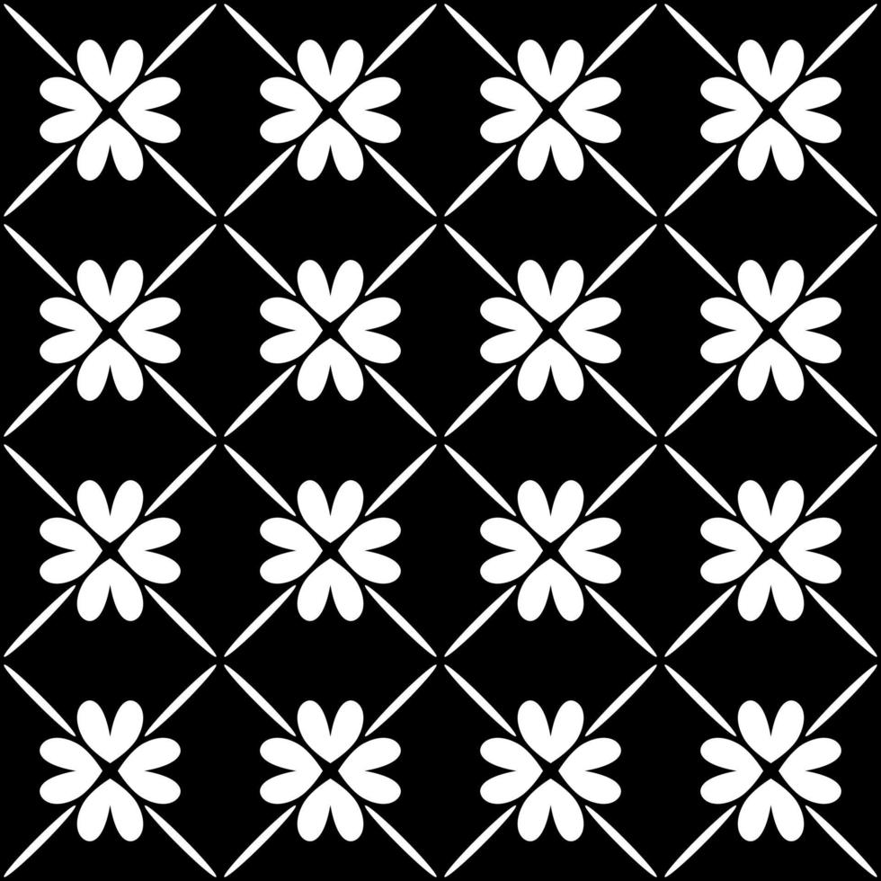 Motif de tissu bohème asiatique géométrique noir blanc vecteur