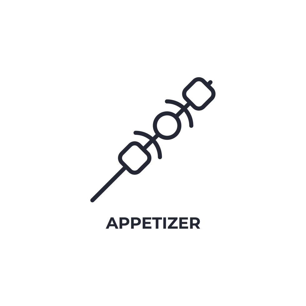 Le signe vectoriel du symbole de l'apéritif est isolé sur un fond blanc. couleur de l'icône modifiable.