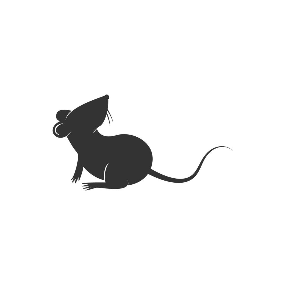illustration de conception de logo icône rats vecteur