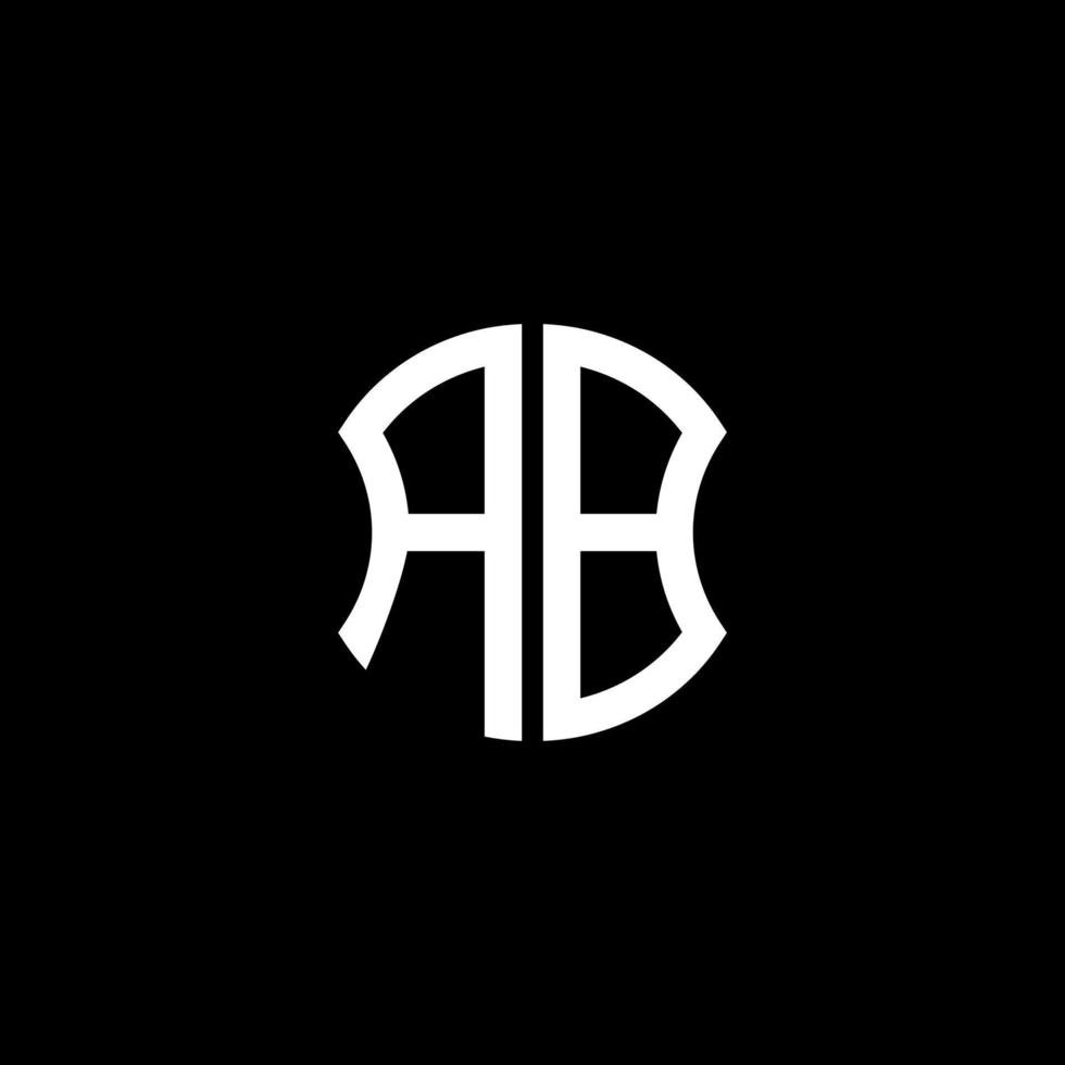 conception créative de logo de lettre ab avec graphique vectoriel, conception de logo abc simple et moderne. vecteur