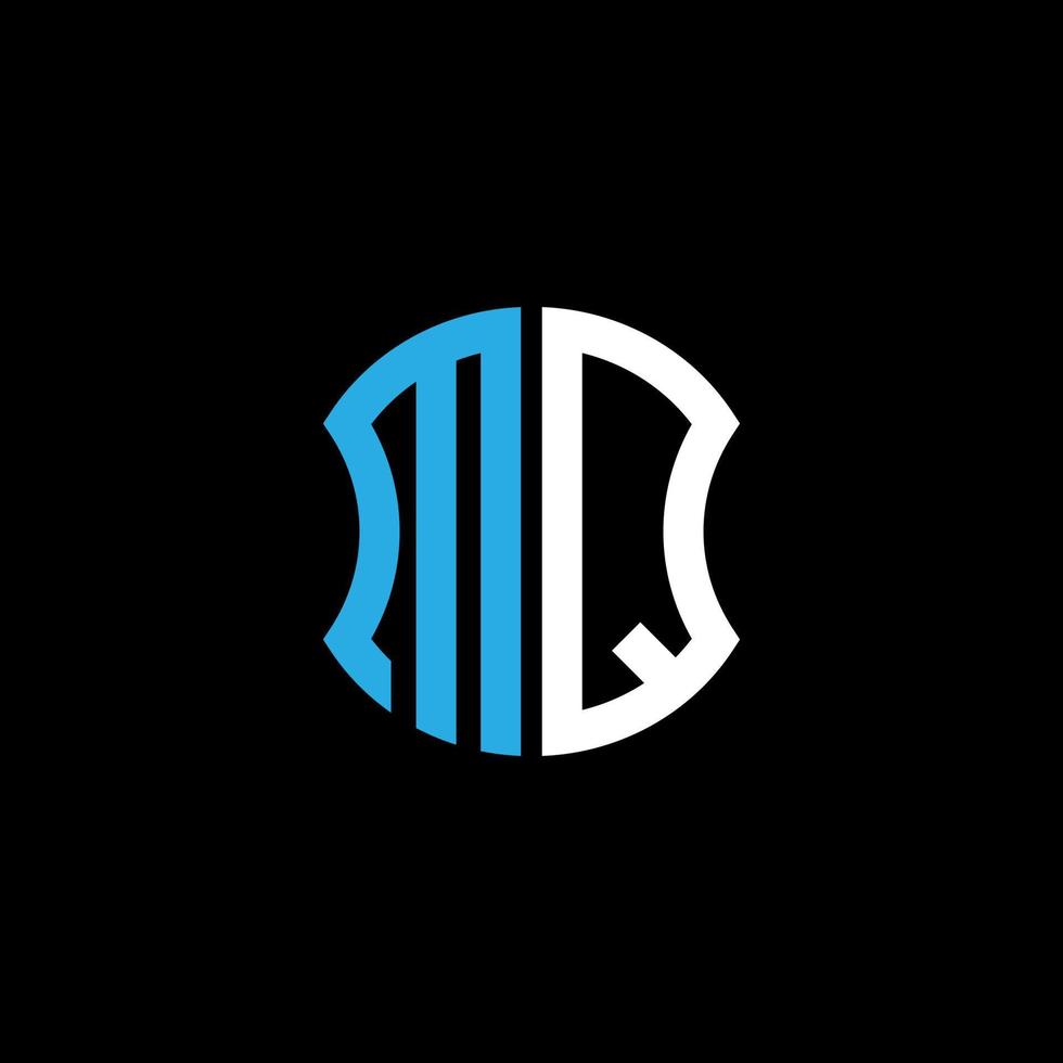 création de logo de lettre mq avec graphisme vectoriel, création de logo abc simple et moderne. vecteur