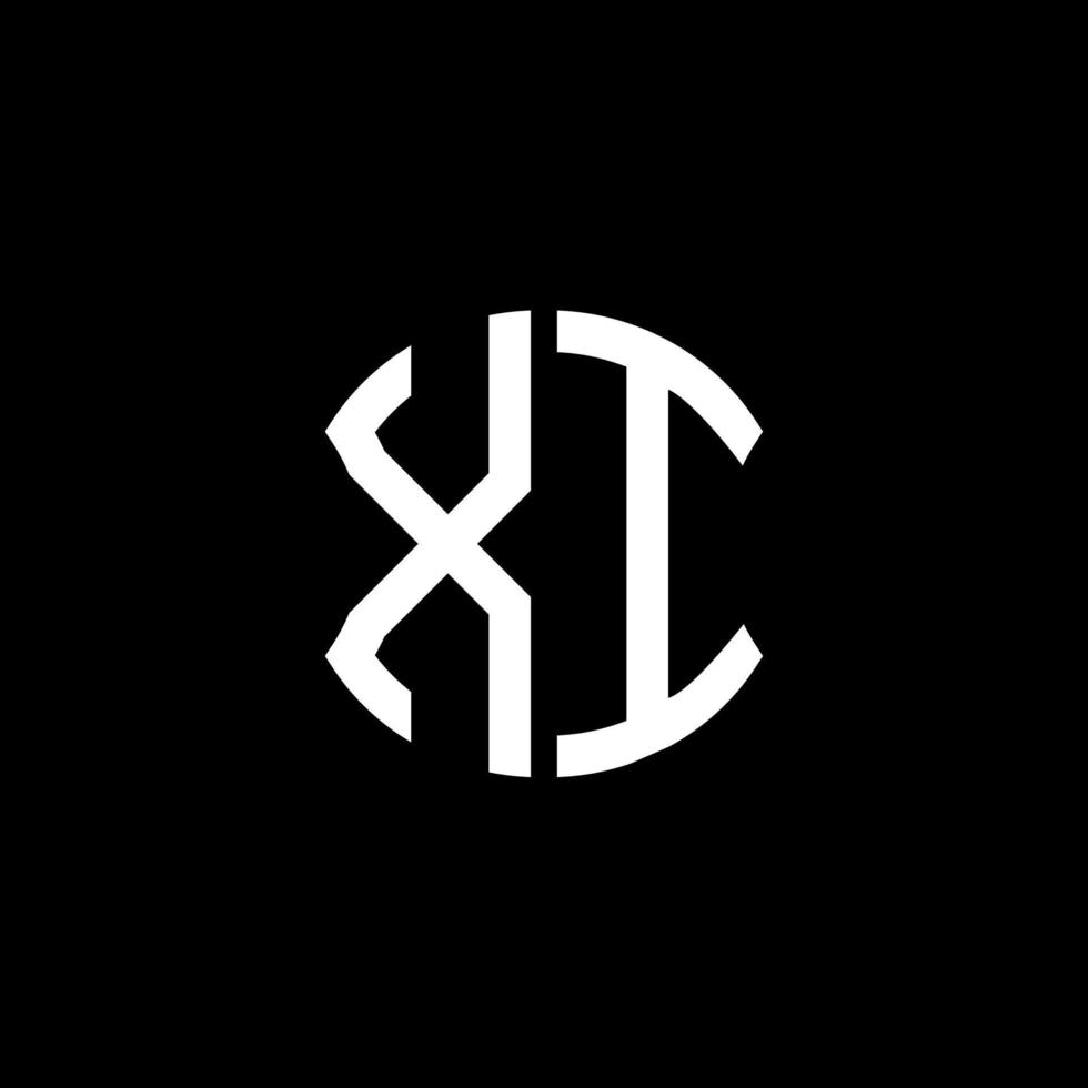 conception créative de logo de lettre xi avec graphique vectoriel, conception de logo simple et moderne abc. vecteur