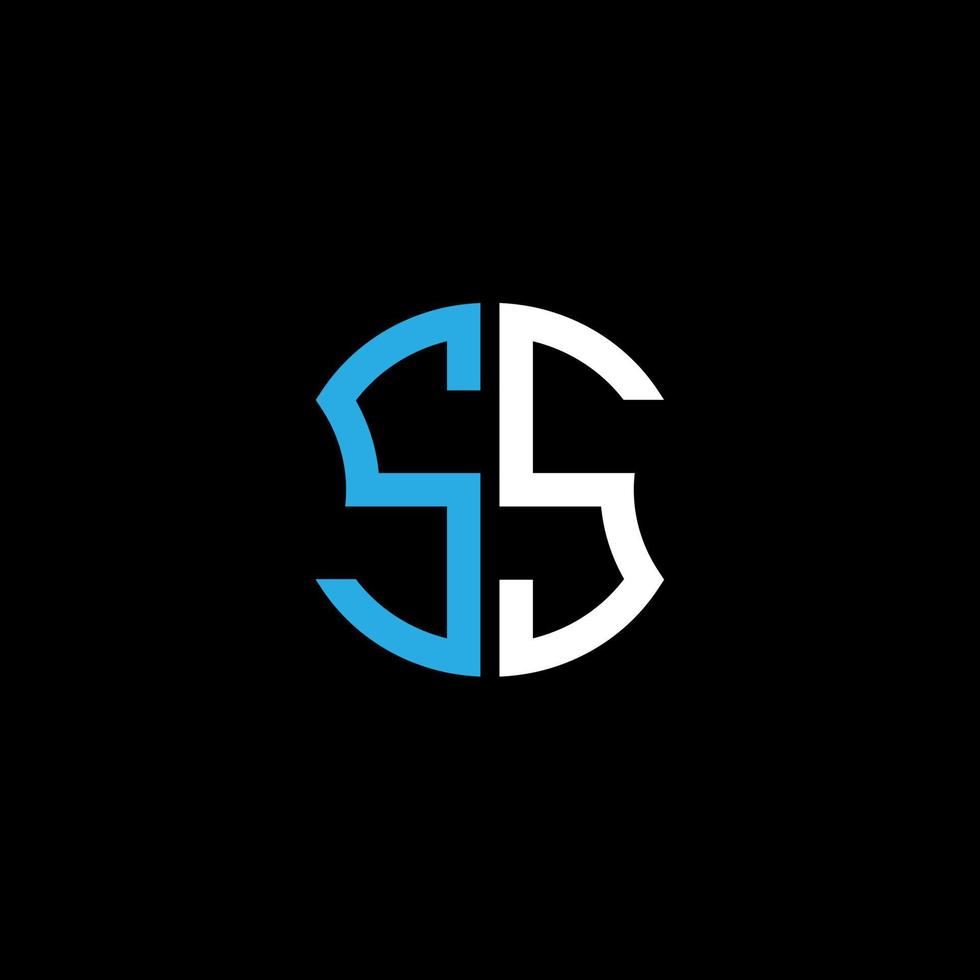 création de logo de lettre ss avec graphique vectoriel, création de logo abc simple et moderne. vecteur