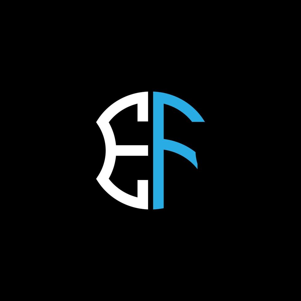 création de logo de lettre ef avec graphique vectoriel, création de logo abc simple et moderne. vecteur