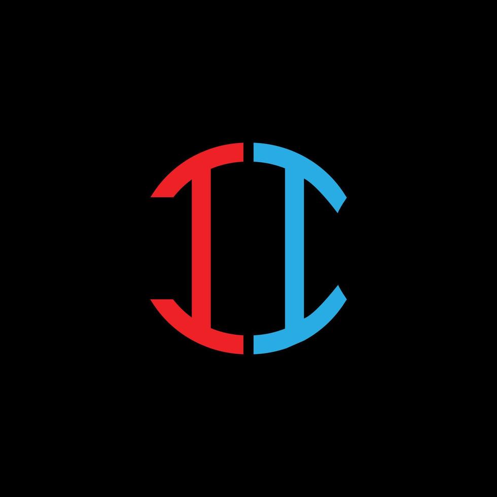 conception créative de logo de lettre ii avec graphique vectoriel, conception de logo simple et moderne abc. vecteur