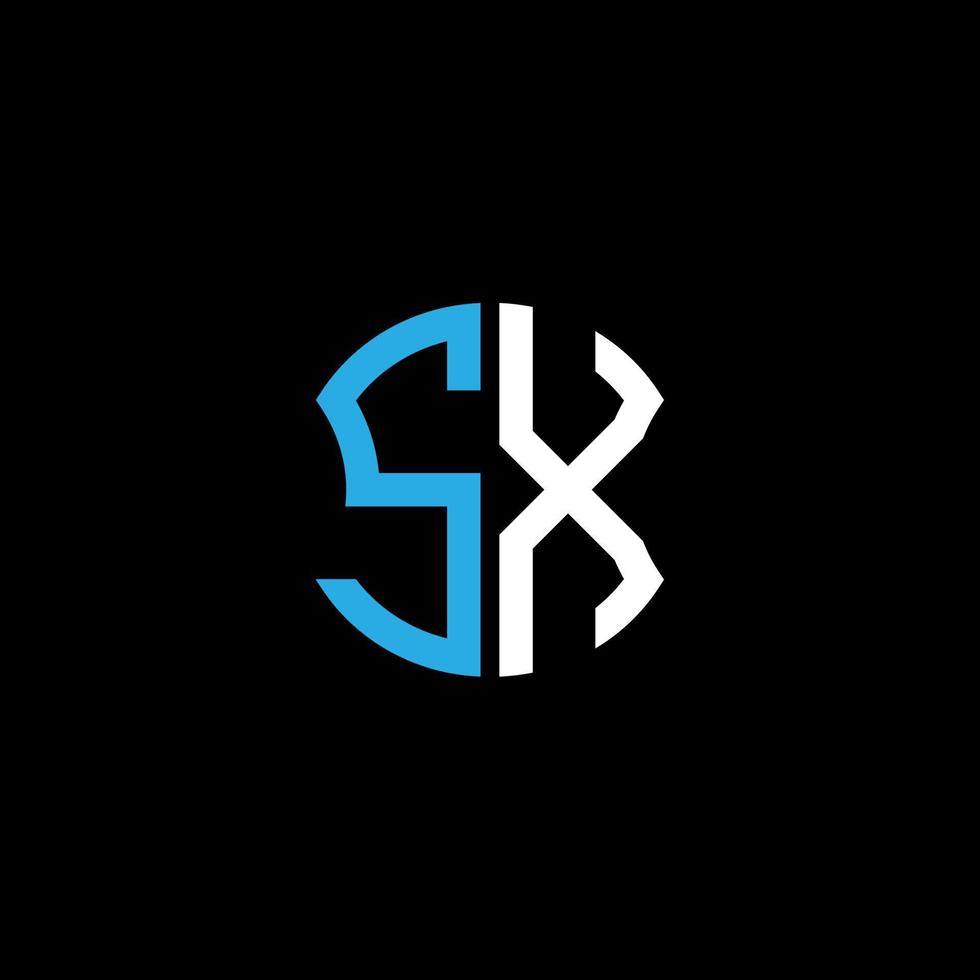 conception créative de logo de lettre sx avec graphique vectoriel, conception de logo simple et moderne abc. vecteur