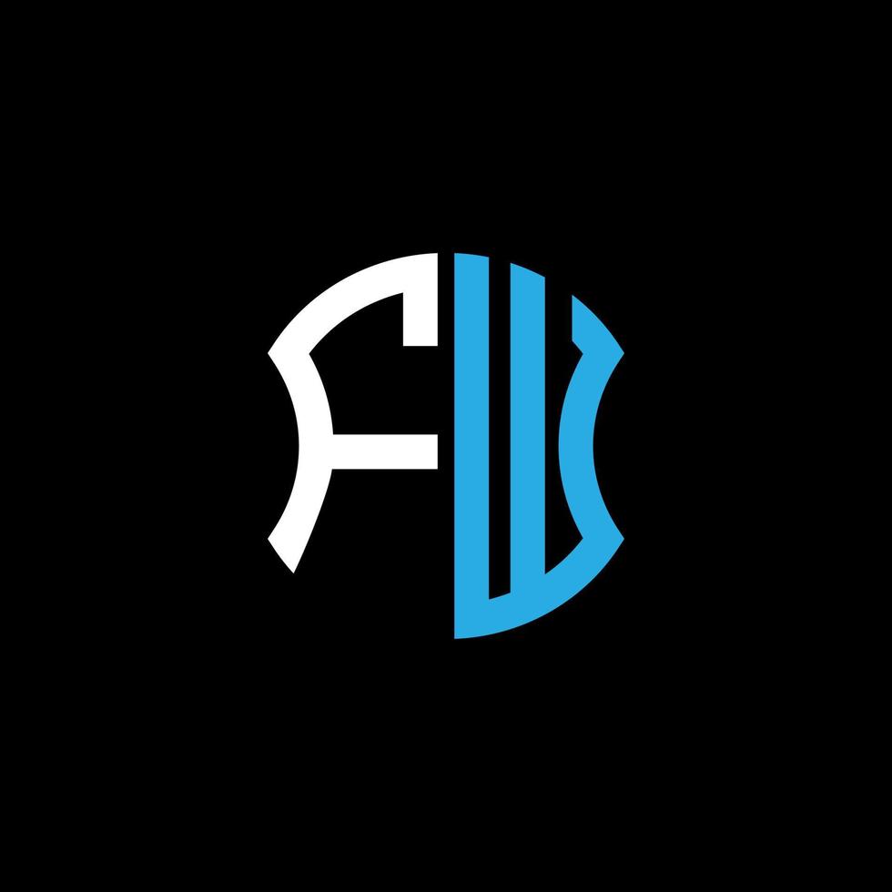 conception créative de logo de lettre fw avec graphique vectoriel, conception de logo abc simple et moderne. vecteur