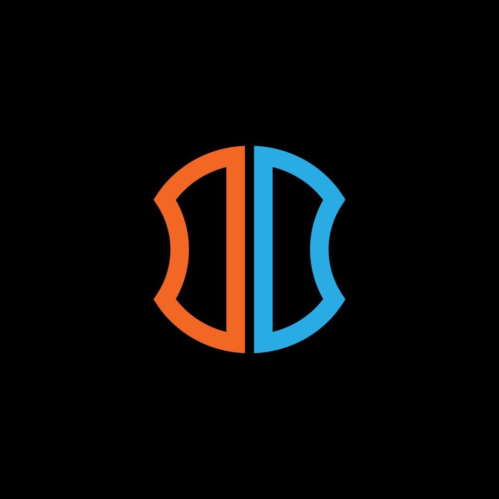 création de logo de lettre dd avec graphique vectoriel, création de logo abc simple et moderne. vecteur