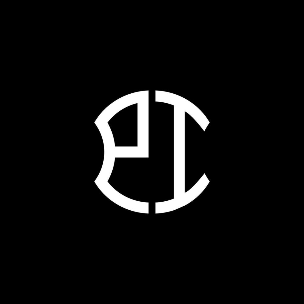 conception créative de logo de lettre pi avec graphique vectoriel, conception de logo simple et moderne abc. vecteur